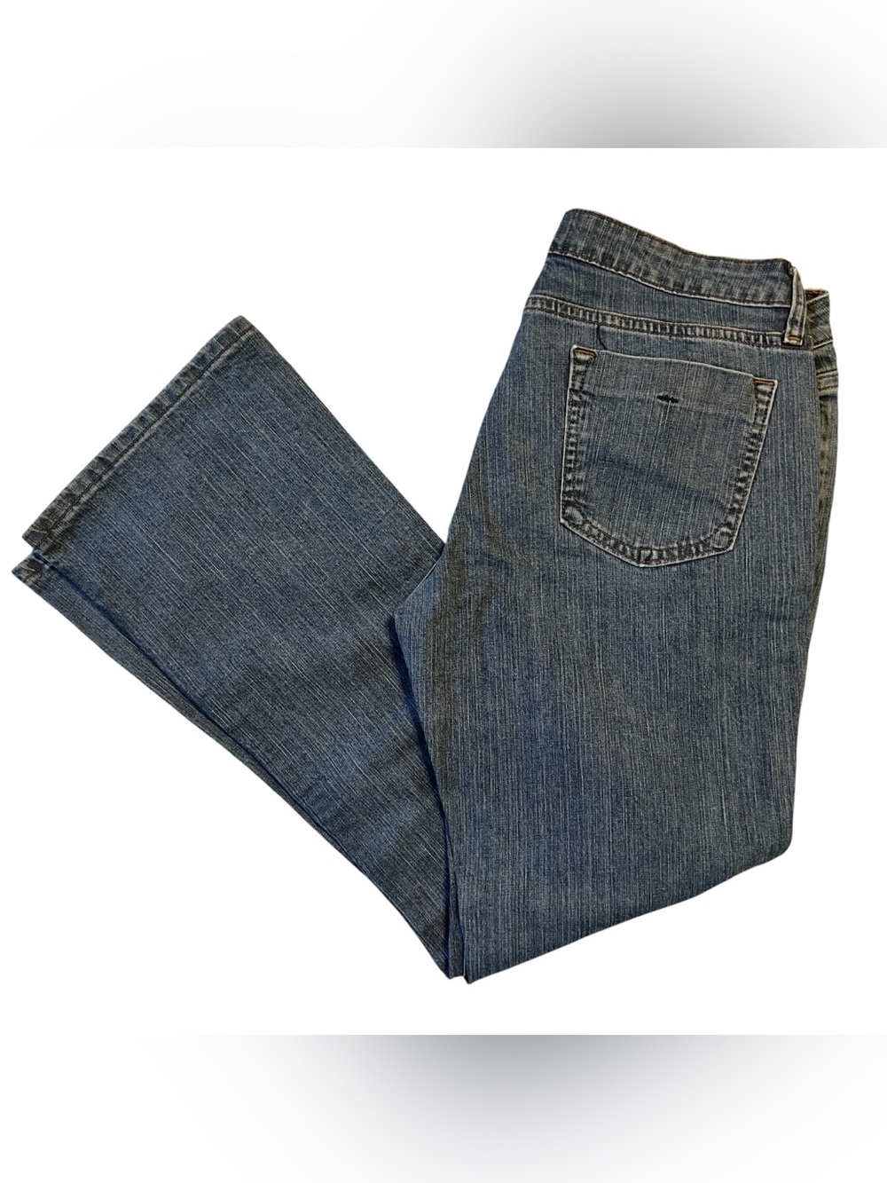 Classic Women's Flare-Leg Jeans in Dark Blue Size 12 Approximately 29" long